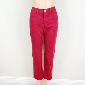 Lee Classic Fit At The Waist Burgundy Croped Jeans